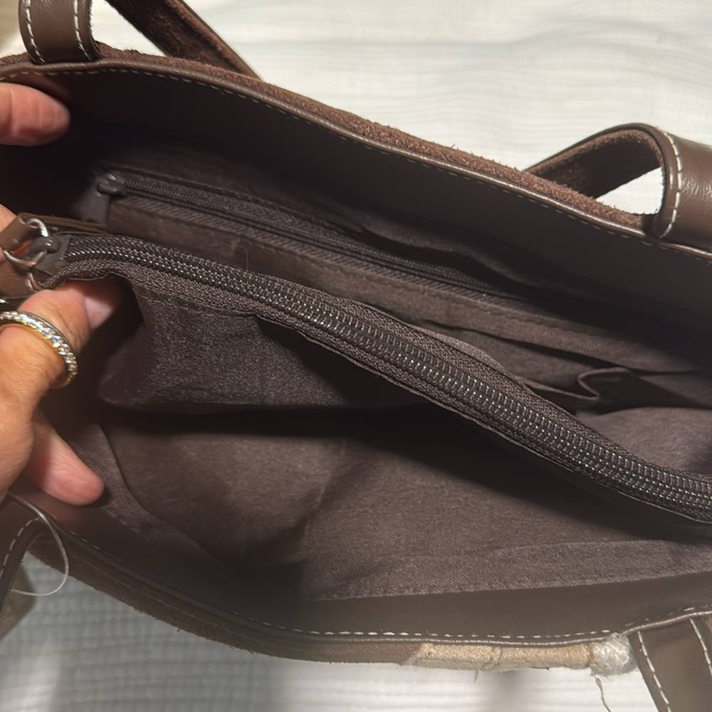 Stylish Brown and Cream Women's Bag - Picture 6 of 7